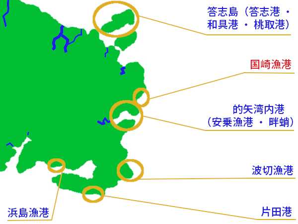 鳥羽・志摩・離島の釣り場マップ（答志島（答志港、和具港、桃取港）、的矢湾内の港（安乗漁港・畔蛸・周辺港）、波切漁港、片田港、浜島漁港の5つのポイントに分けて表示）|PC用釣り場マップ