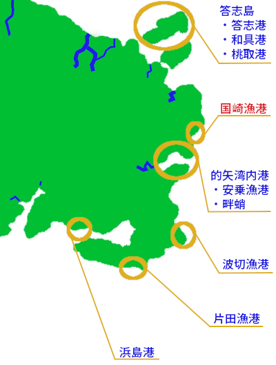 鳥羽・志摩・離島の釣り場マップ（答志島（答志港、和具港、桃取港）、的矢湾内の港（安乗漁港・畔蛸・周辺港）、波切漁港、片田港、浜島漁港の5つのポイントに分けて表示）|モバイル用釣り場マップ