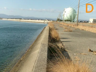 日本鋼管の雲出川（古川）河口付近の釣り場の写真（うなぎ・せいご・クロダイ・キスが釣れる）