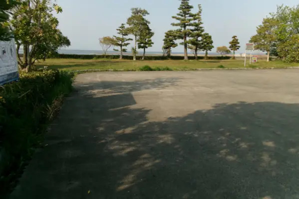 櫛田川河口の駐車場の写真