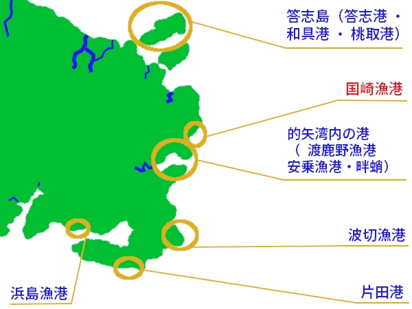 鳥羽・志摩・離島の釣り場マップ（答志島（答志港、和具港、桃取港）、的矢湾内の港（安乗漁港・畔蛸・渡鹿野島）、波切漁港、片田港、浜島漁港の5つのポイントに分けて表示）|PC用釣り場マップ