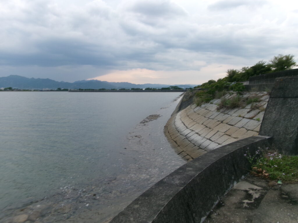 現地調査時に撮影した、三渡川河口の北側の写真。足場の良さ、雰囲気がわかる。