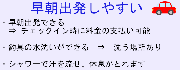 宿泊施設『旅館　紀の國』の釣り客への対応詳細。独自情報を画像で解説しています。